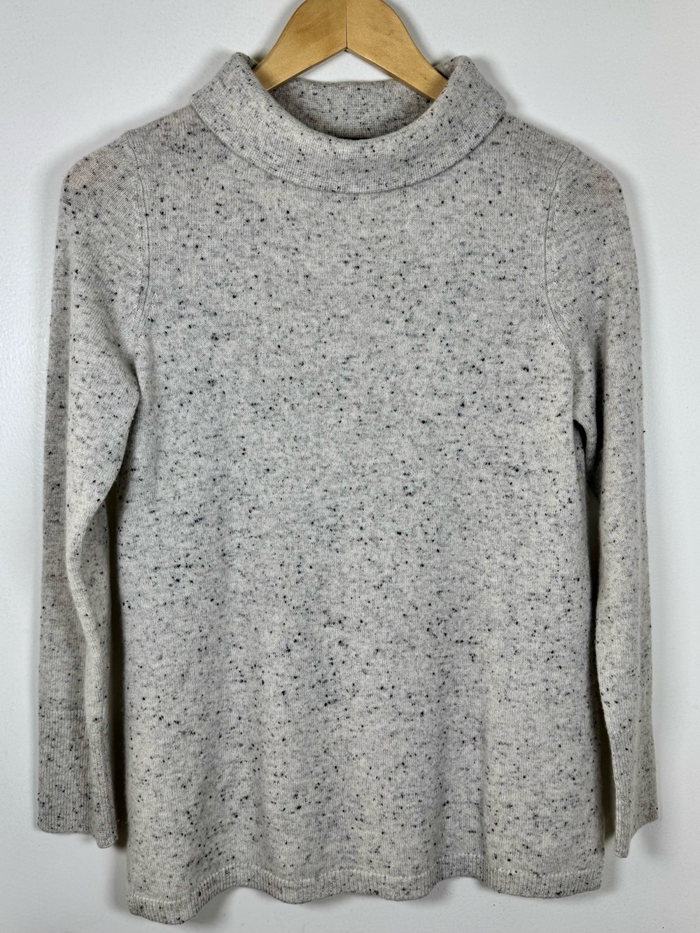 Talbots Pure Cashmere "Sabrina" Donegal Speckled Cowl Neck Pullover Sweater S P